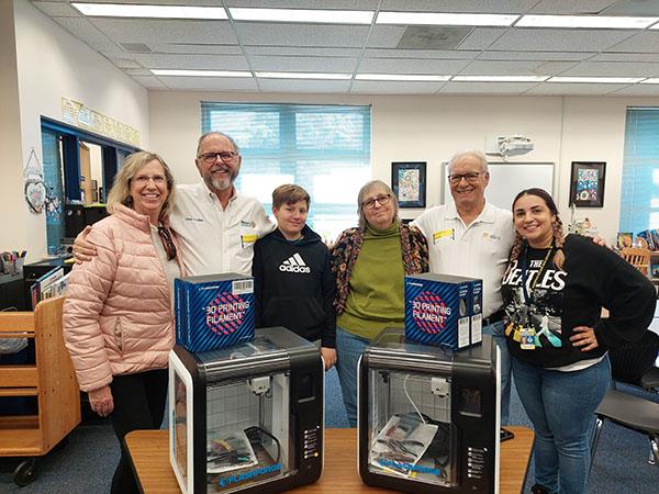 The Rotary Club generously donated 2 3D printers to Ridgecrest Elementary.